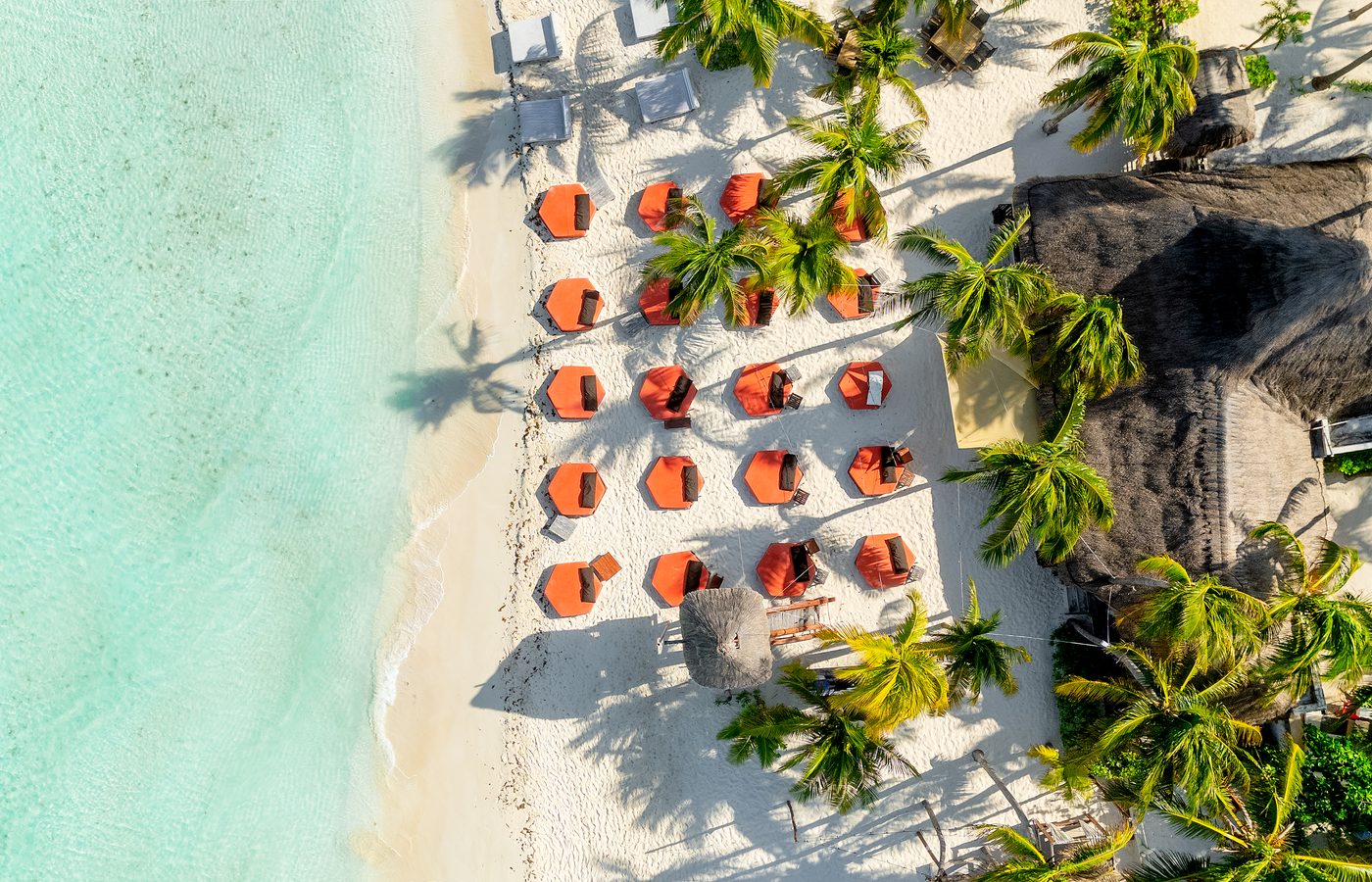 Green Demon, beach club de Na Balam, vista aérea