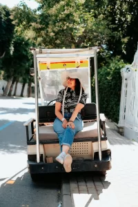 Carrito de golf en Isla Mujeres