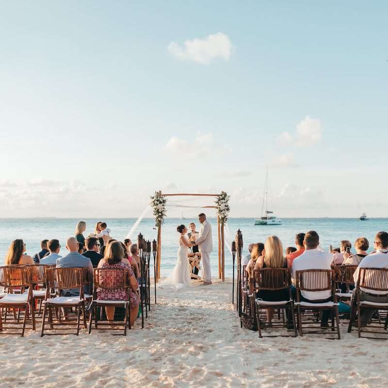 Isla Mujeres Playa Norte Sunset Wedding by Monica Lopez Photography